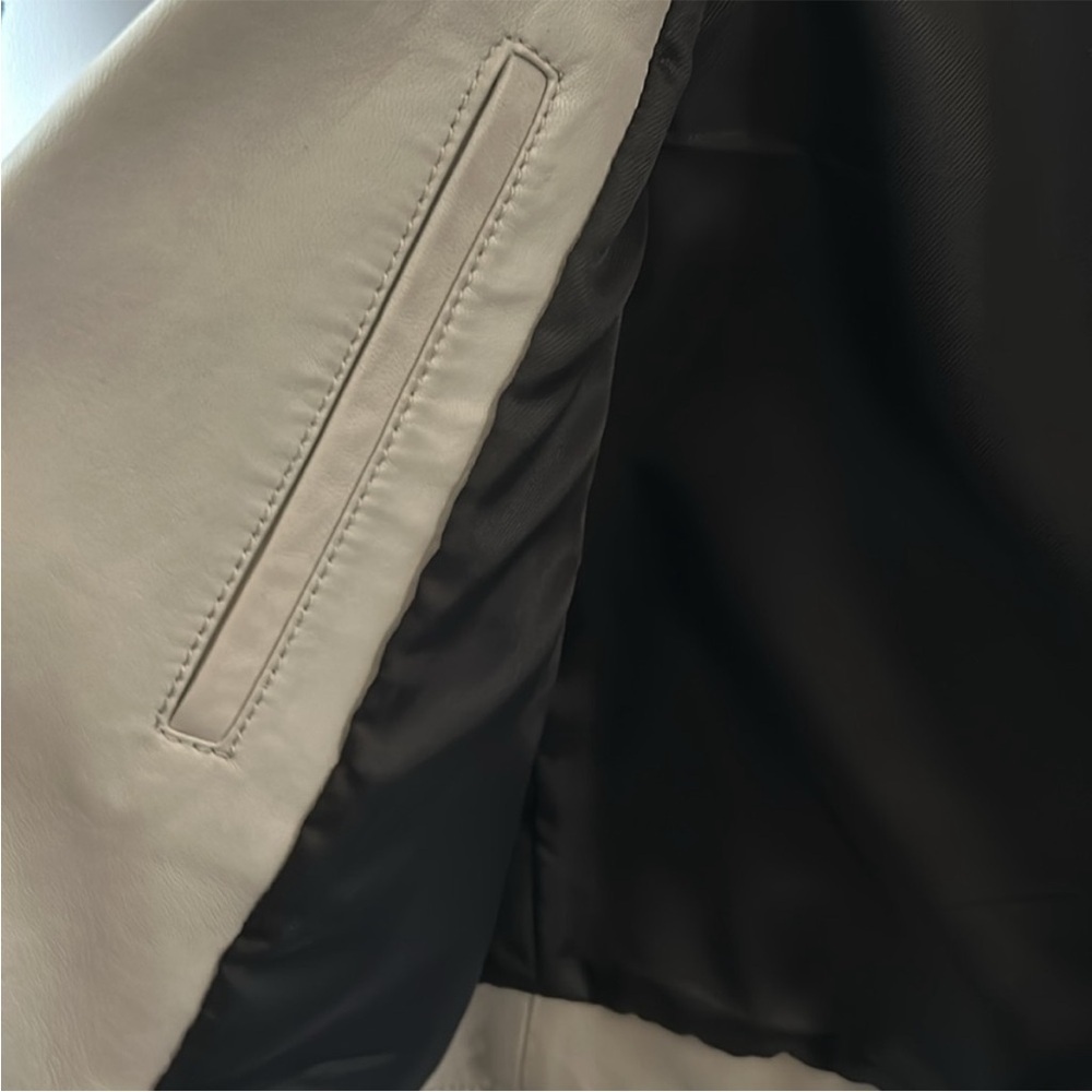 IRO Blondie Studded Leather Jacket Grey - Picture 7 of 16